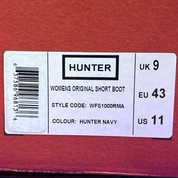 Hunter Women's Navy-Blue Waterproof Short Boots Sz 11 New — image 5 of 5